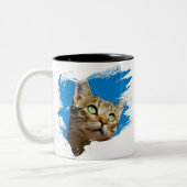 Mooi Kitten Tweekleurige Koffiemok (Links)