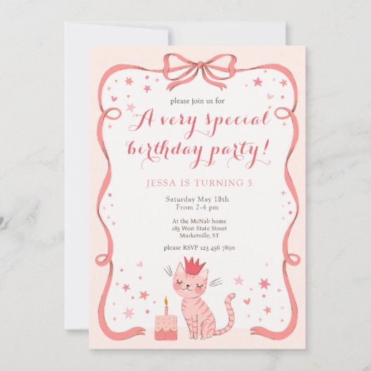 Mooi Kitty Verjaardag Kaart (Voorkant)