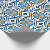 Mooi Klassiek mediterraan Floral Pattern Cadeaupapier (Hoek)