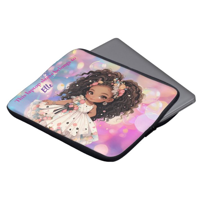 Mooi klein meisje laptop sleeve (Voorkant top)
