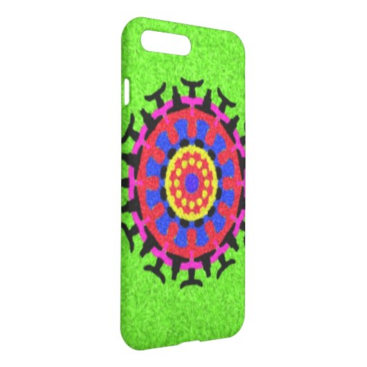 Mooi kleurig patroon iPhone hoesje (Achterkant rechts)