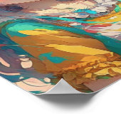 Mooi kleurrijk anime meisje poster (Hoek)