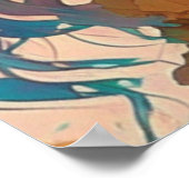 Mooi kleurrijk anime meisje poster (Hoek)