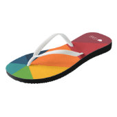 Mooi kleurrijk driehoeken patroon teenslippers (Schuin)