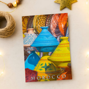 Mooi kleurrijk Marokkaans tajine eten Briefkaart