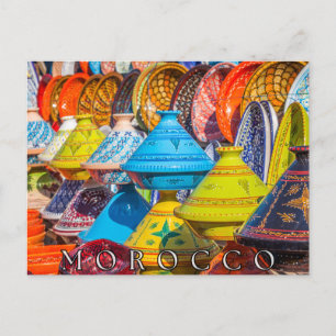 Mooi kleurrijk Marokkaans tajine eten Briefkaart