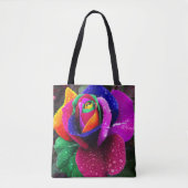 Mooi kleurrijk regenboogRoos Tote Bag (Voorkant)