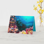 Mooi Kleurrijk Trillend Tropisch Koraal Unsersea Kaart (Gele Bloem)