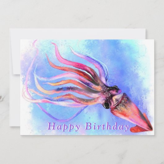 Mooi kleurrijk vierkant zwemmen - Happy Birthday (Voorkant)