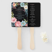 Mooi kleurrijk Waterverf bruiloft programma Handwaaier (Voorkant en achterkant)