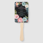 Mooi kleurrijk Waterverf bruiloft programma Handwaaier (Voorkant)