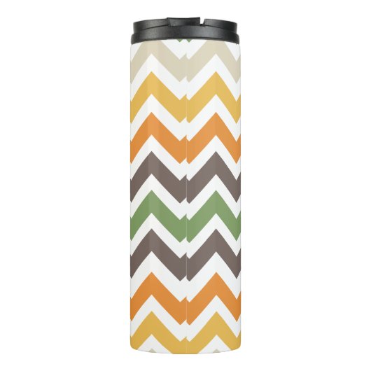 Mooi kleurrijk zigzagpatroon thermosbeker (Achterkant)