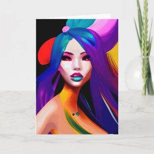 Mooi Kleurrijke Abstracte Kunst Heb Een Prachtige Kaart