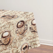 Mooi  koffiepatroon tafelkleed (Voorbeeld)