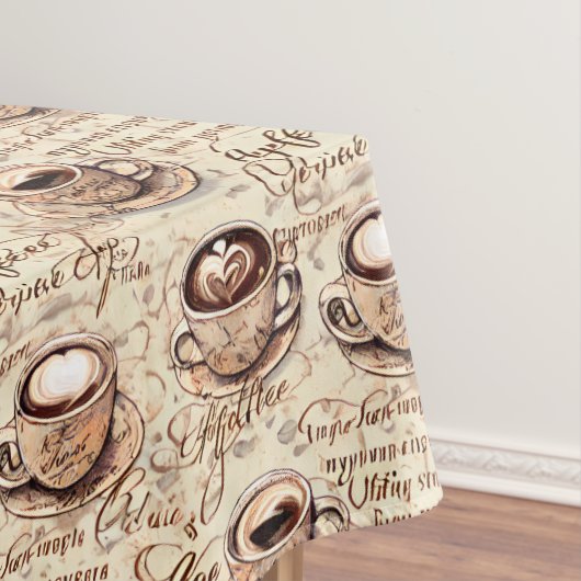 Mooi  koffiepatroon tafelkleed (Voorbeeld)