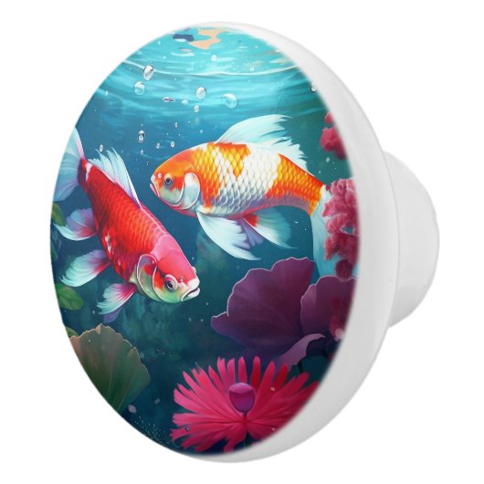 Mooi Koi Keramische Knop (Rechts)