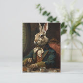 Mooi konijn in een pak briefkaart (Staand voorkant)