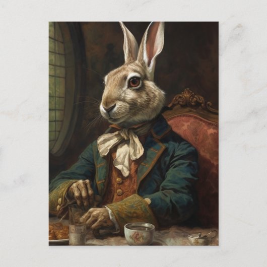 Mooi konijn in een pak briefkaart (Voorkant)