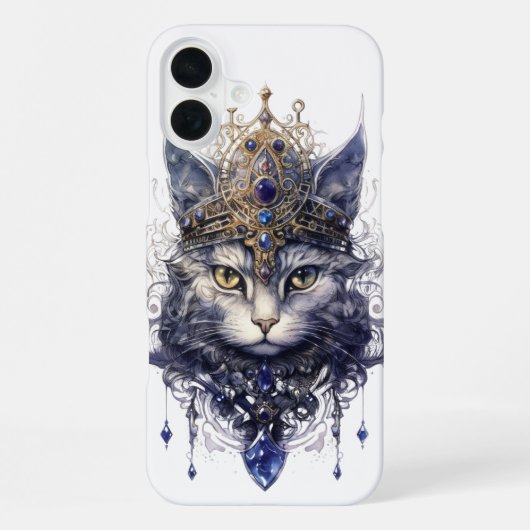 MOOI KONINKLIJK HALLoween Hekserige Kattengezicht iPhone Hoesje (Achterkant)