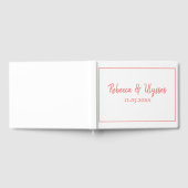 Mooi koraal en wit gastenboek (Volledig)