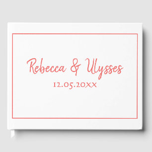 Mooi koraal en wit gastenboek