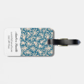 Mooi koraalpatroon bagagelabel (Achterkant horizontaal)