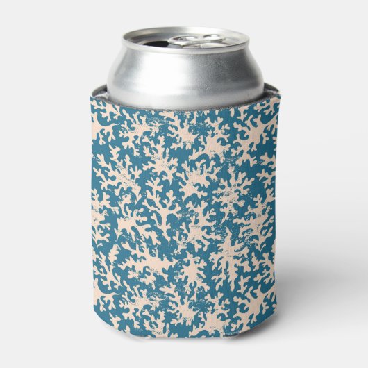 Mooi koraalpatroon blikjeskoeler (Blikje Voorkant)