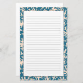 Mooi koraalpatroon briefpapier (Voorkant / Achterkant)