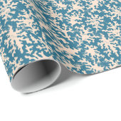 Mooi koraalpatroon cadeaupapier (Rol Hoek)