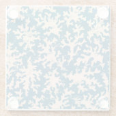 Mooi koraalpatroon glazen onderzetter (Achterkant)