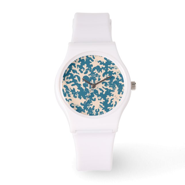 Mooi koraalpatroon horloge (Voorkant)