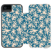 Mooi koraalpatroon incipio iPhone portemonnee hoesje (Agenda Open)