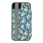 Mooi koraalpatroon incipio iPhone portemonnee hoesje (Agenda Achterkant)