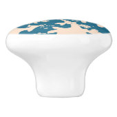 Mooi koraalpatroon keramische knop (Zijkant)