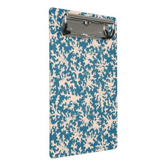 Mooi koraalpatroon mini klembord (Schuin)