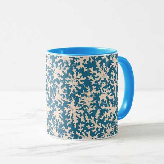 Mooi koraalpatroon mok (Voorkant rechts)