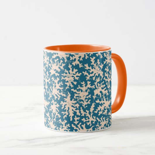 Mooi koraalpatroon mok (Voorkant rechts)