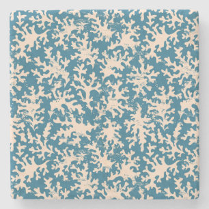 Mooi koraalpatroon stenen onderzetter