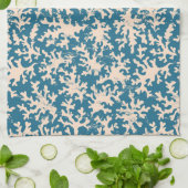 Mooi koraalpatroon theedoek (Gevouwen)