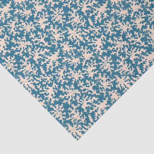 Mooi koraalpatroon tissuepapier (Detail)