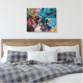 Mooi koraalrif met vis canvas afdruk (Insitu (Slaapkamer))