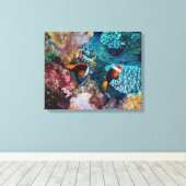 Mooi koraalrif met vis canvas afdruk (Insitu (Houten vloer))