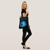 Mooi koraalrif schildpad zwart blauw tote bag (Op model)