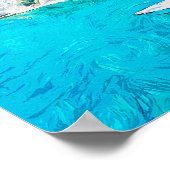 Mooi Kreta Griekenland Ocean Painting Poster (Hoek)