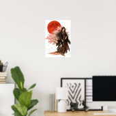 Mooi krijger | Oosterse Japanse Kunst Poster (Thuiskantoor)