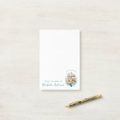 Mooi kruis met paaslelies gepersonaliseerd post-it® notes (Op bureau)