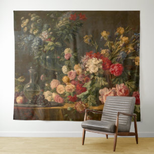 Mooi kunstmuseum, nog steeds levensbloemen muur wandkleed