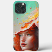 Mooi kunstzinnig Abstract meisje met rode gehaaste Case-Mate iPhone Case (Achterkant)