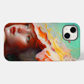Mooi kunstzinnig Abstract meisje met rode gehaaste Case-Mate iPhone Case (Achterkant (horizontaal))