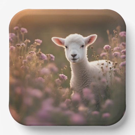 Mooi lam papieren bordje (Voorkant)